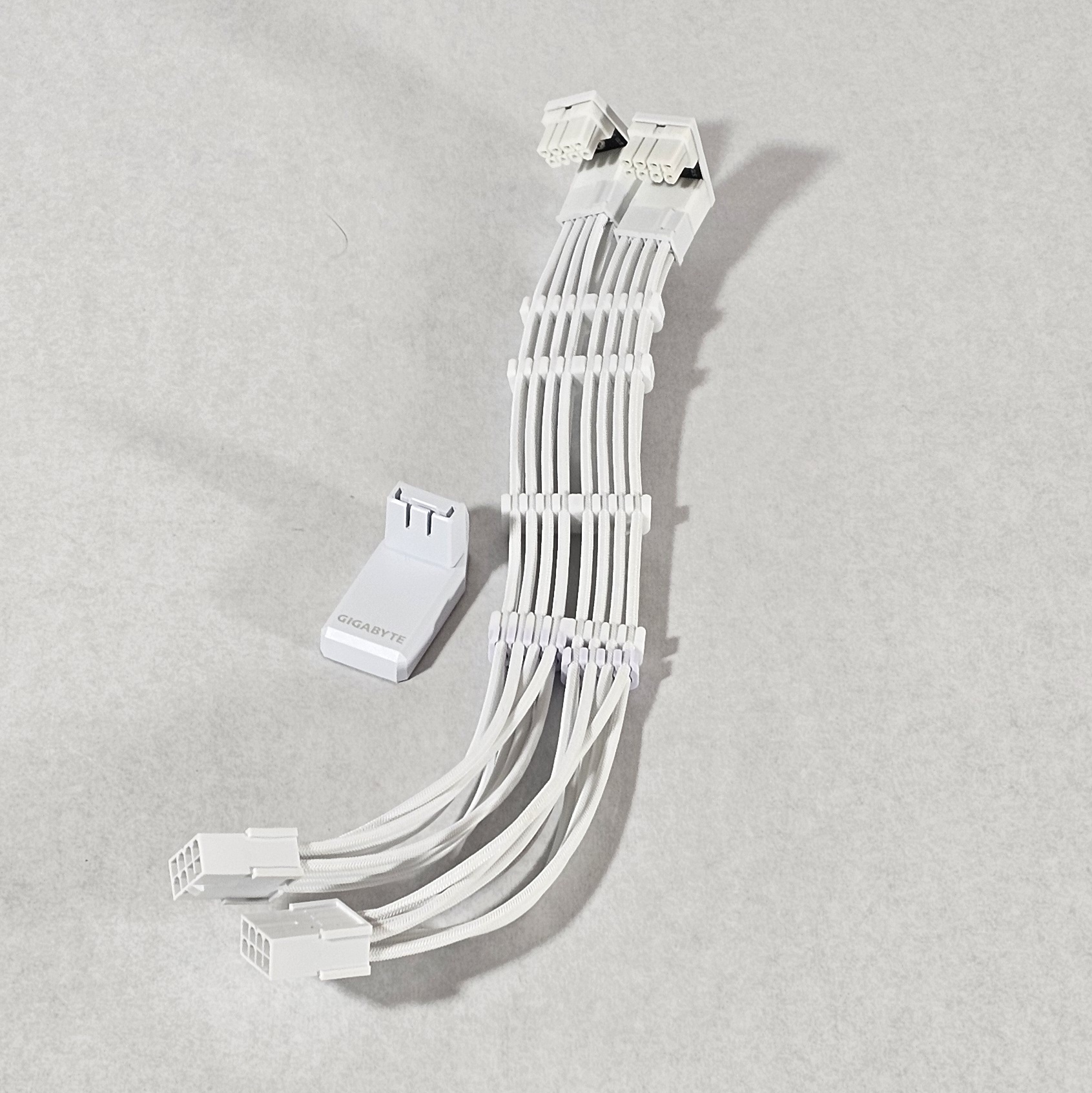 White 90 Degree GPU Cable Extension
