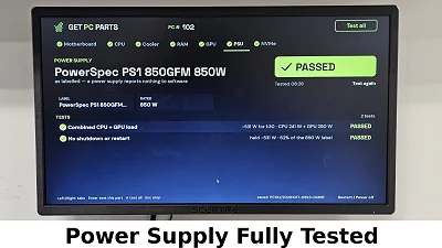 850 Watt PSU PowerSpec PS1 850GFM Power Supply - photo 7