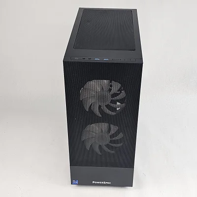 Black PowerSpec PC Case with Tempered Glass w/ 3 Fans - photo 5