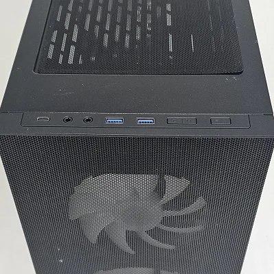 Black PowerSpec PC Case with Tempered Glass w/ 3 Fans - photo 8
