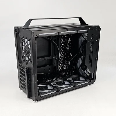 Black PC Case with Tempered Glass w/ 5 Fans - photo 3