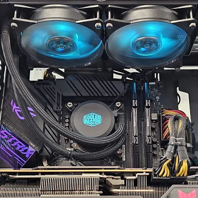 240mm AIO Cooler Master RGB CPU Liquid Cooler for Intel LGA1200 - photo 1