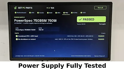 750 Watt PSU PowerSpec PS 750BSM Power Supply - photo 7