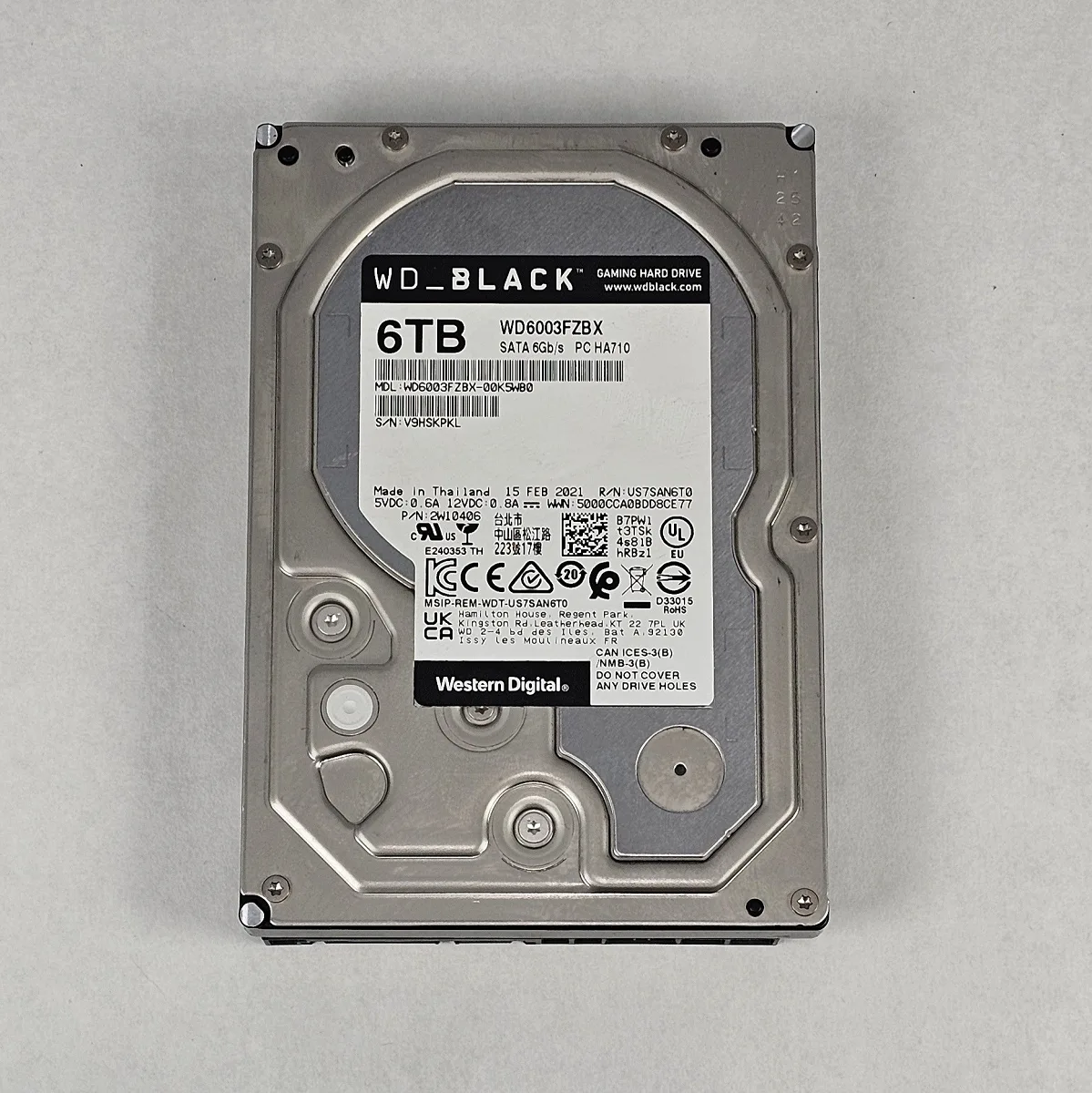 6TB 3.5" Hard Drive WD Black WD6003FZBX