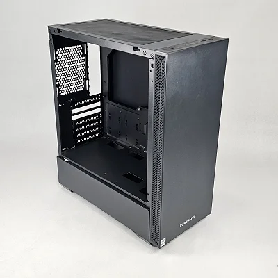 Black PowerSpec PC Case with Tempered Glass w/ 2 Fans - photo 4