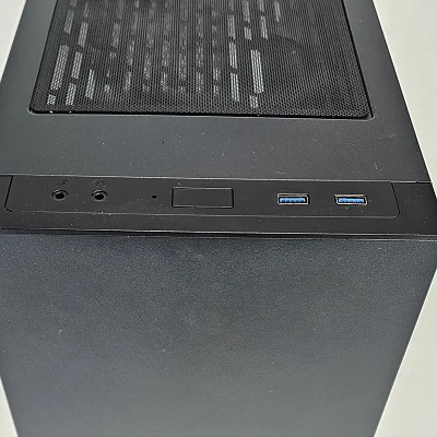 Black PowerSpec PC Case with Tempered Glass w/ 2 Fans - photo 8