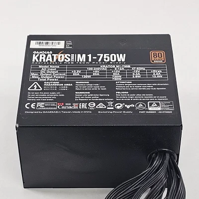 750 Watt PSU GAMDIAS KRATOS M1-750B Power Supply - photo 2