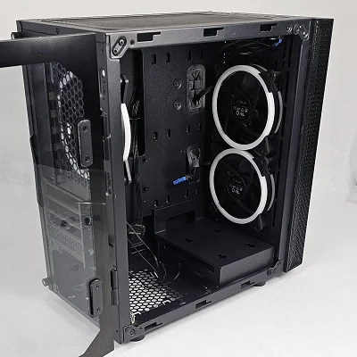 Black CLX PC Case with Tempered Glass w/ 3 Fans - photo 3