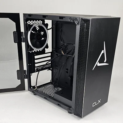 Black CLX PC Case with Tempered Glass w/ 3 Fans - photo 4