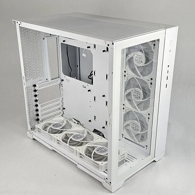 White PC Case with Tempered Glass w/ 6 Fans - photo 4