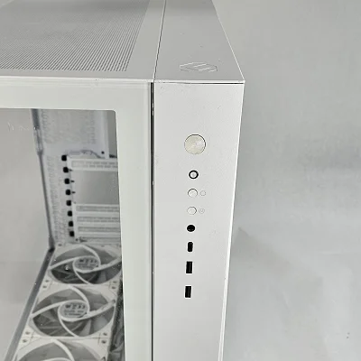 White PC Case with Tempered Glass w/ 6 Fans - photo 8