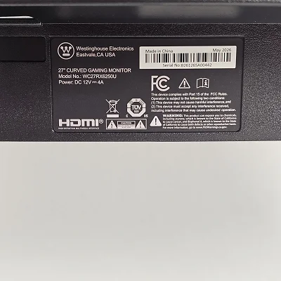 200Hz 1ms Westinghouse WC27RX6250U 27" Curved Gaming Monitor - photo 8