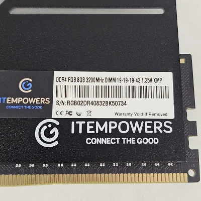 16GB DDR4 (2x8GB) CL19 3200MT/s ITEMPOWERS ITEMPOWER Memory RGB - photo 4