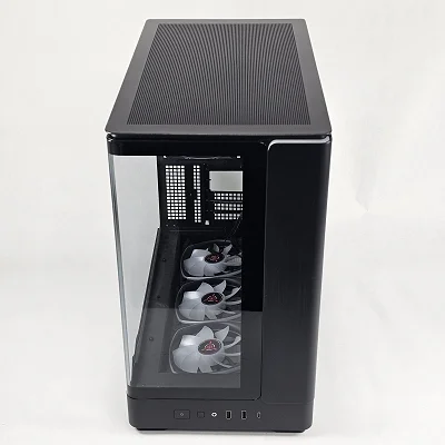 Black Skytech Gaming PC Case with Tempered Glass w/ 4 Fans - photo 5