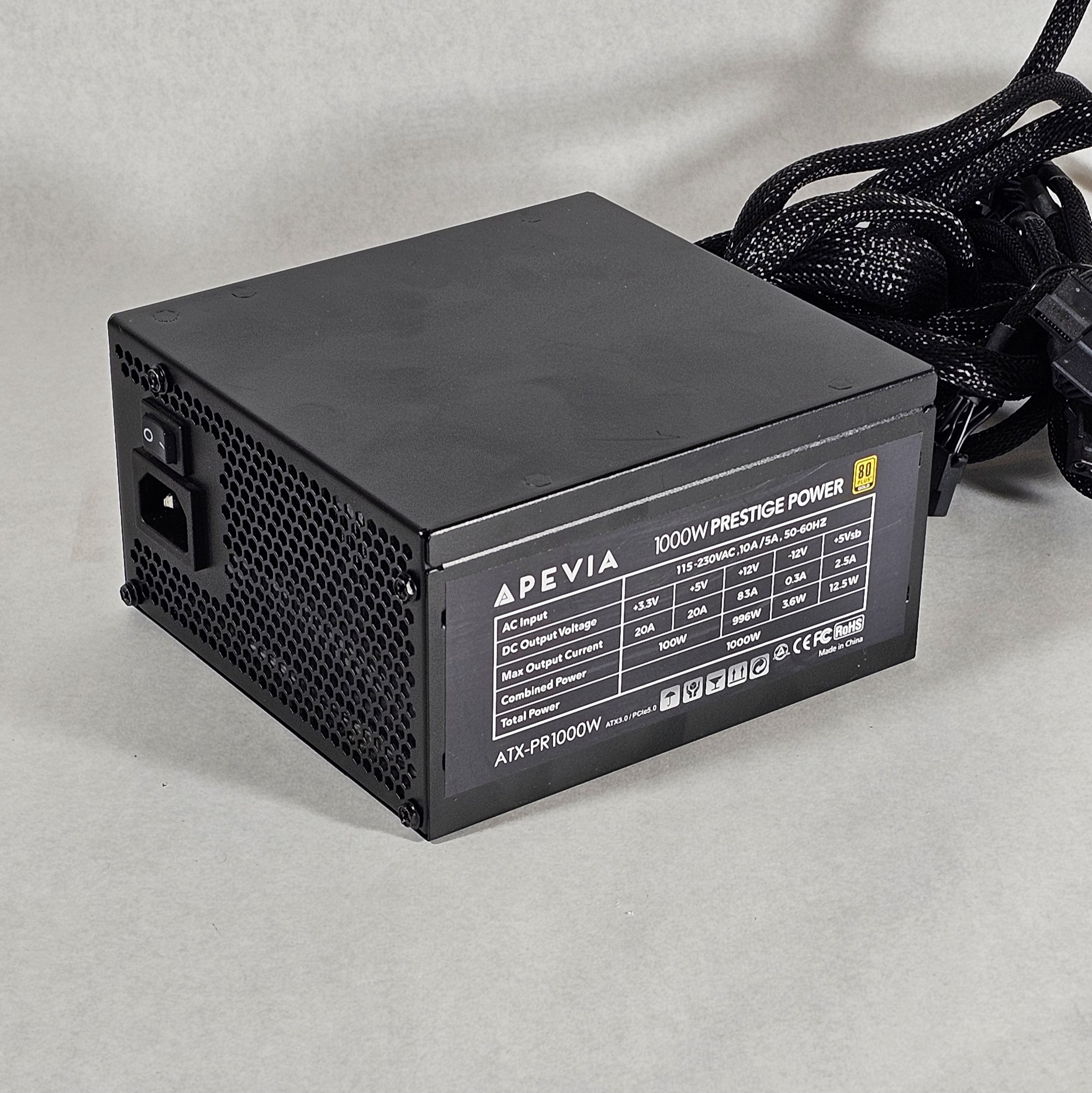 1000 Watt PSU 80+ GOLD Apevia Power Supply