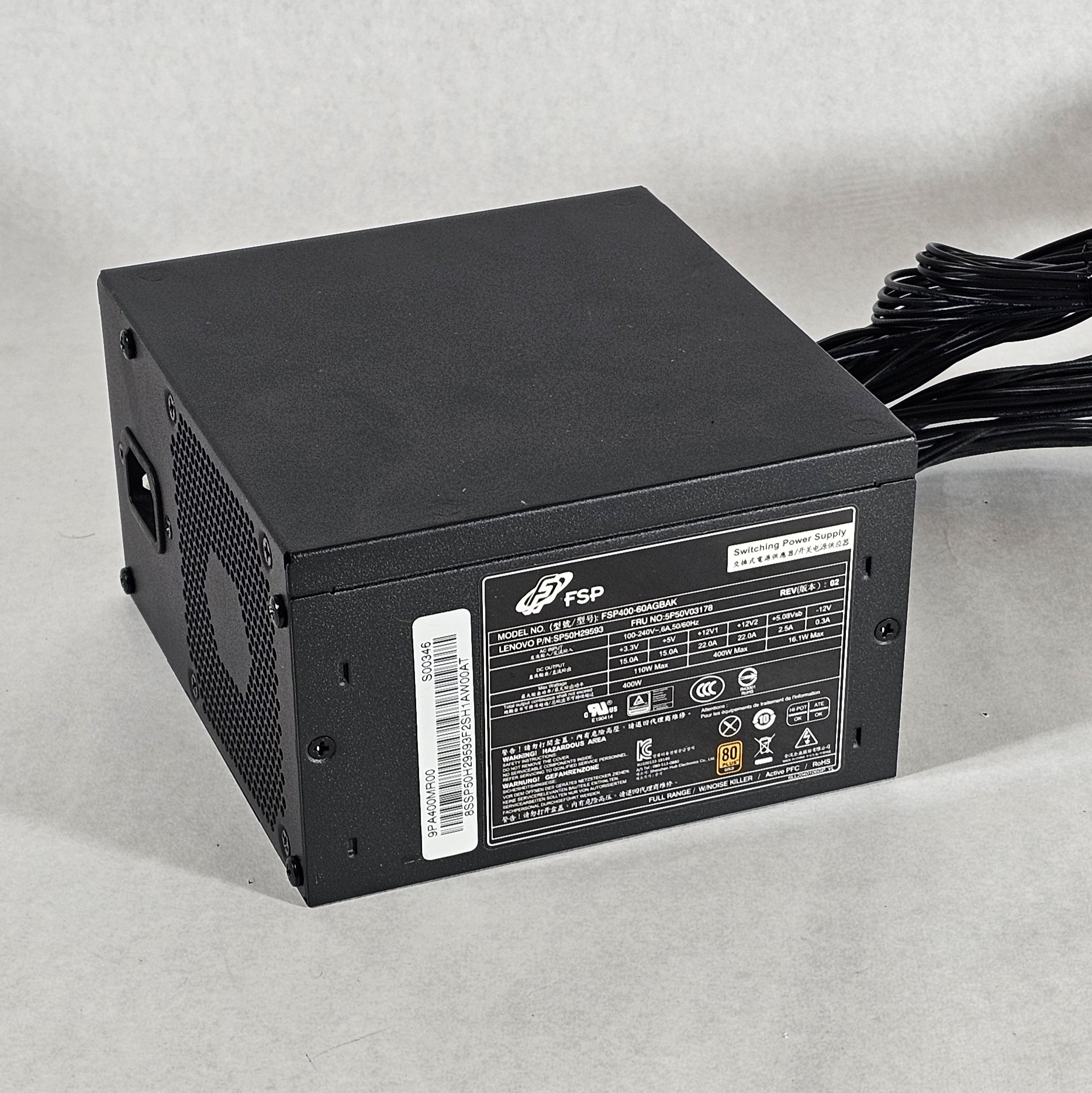400 Watt PSU 80+ GOLD FSP400-60AGBAK Lenovo