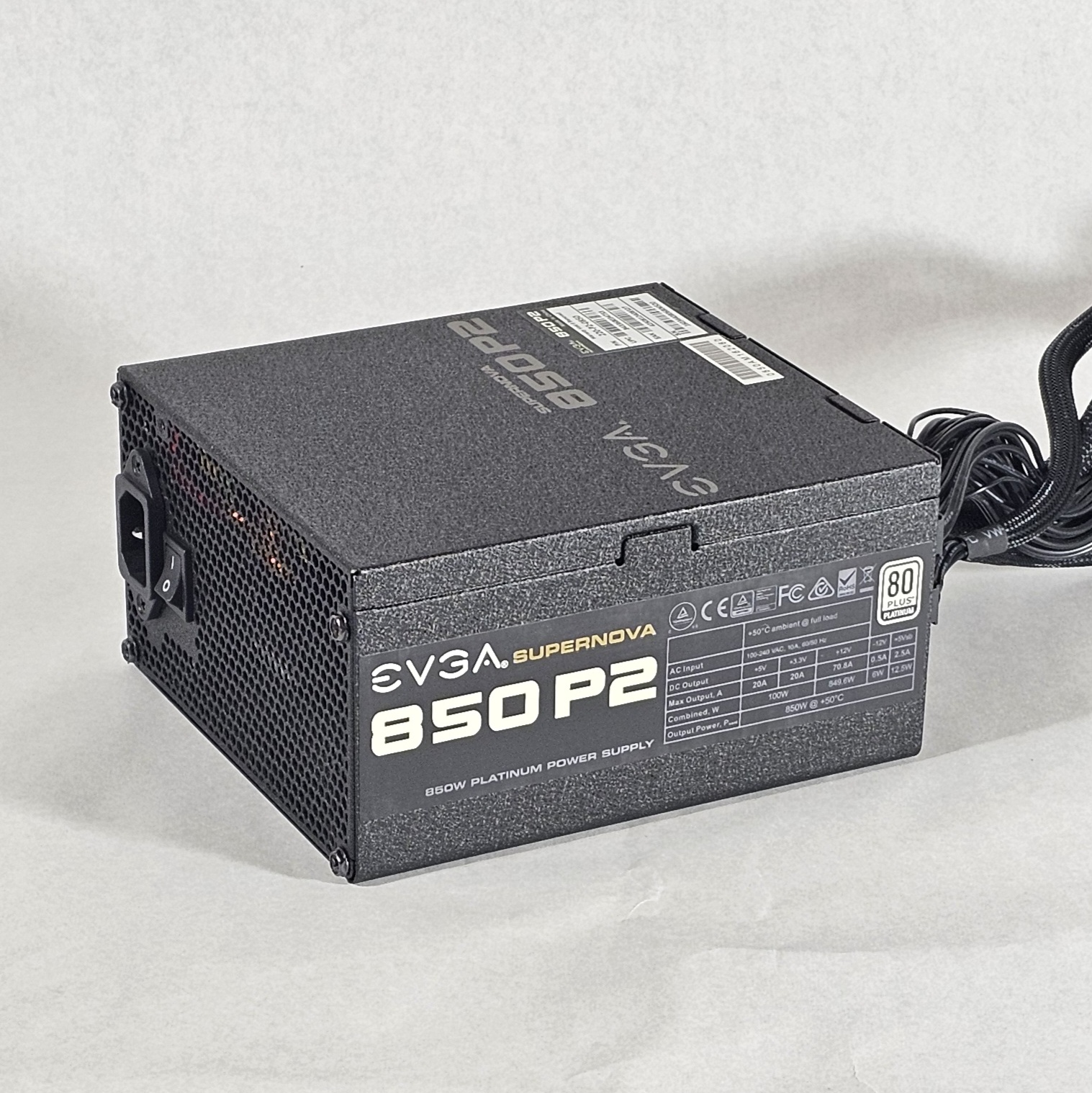850 Watt PSU 80+ PLATNIUM EVGA 850P2 Supernova