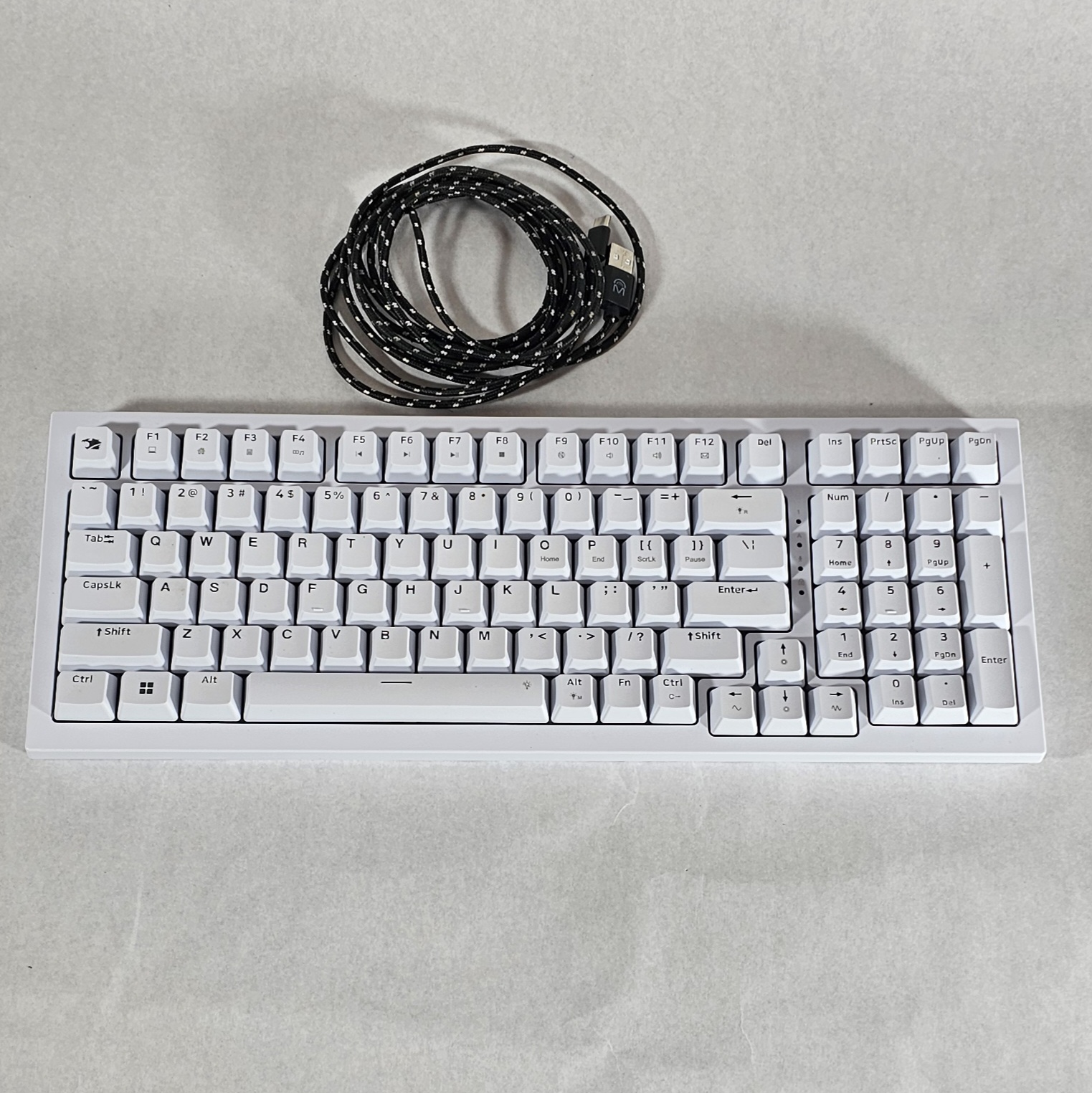 White RGB iBUYPOWER Keyboard & USB Cable - Like New