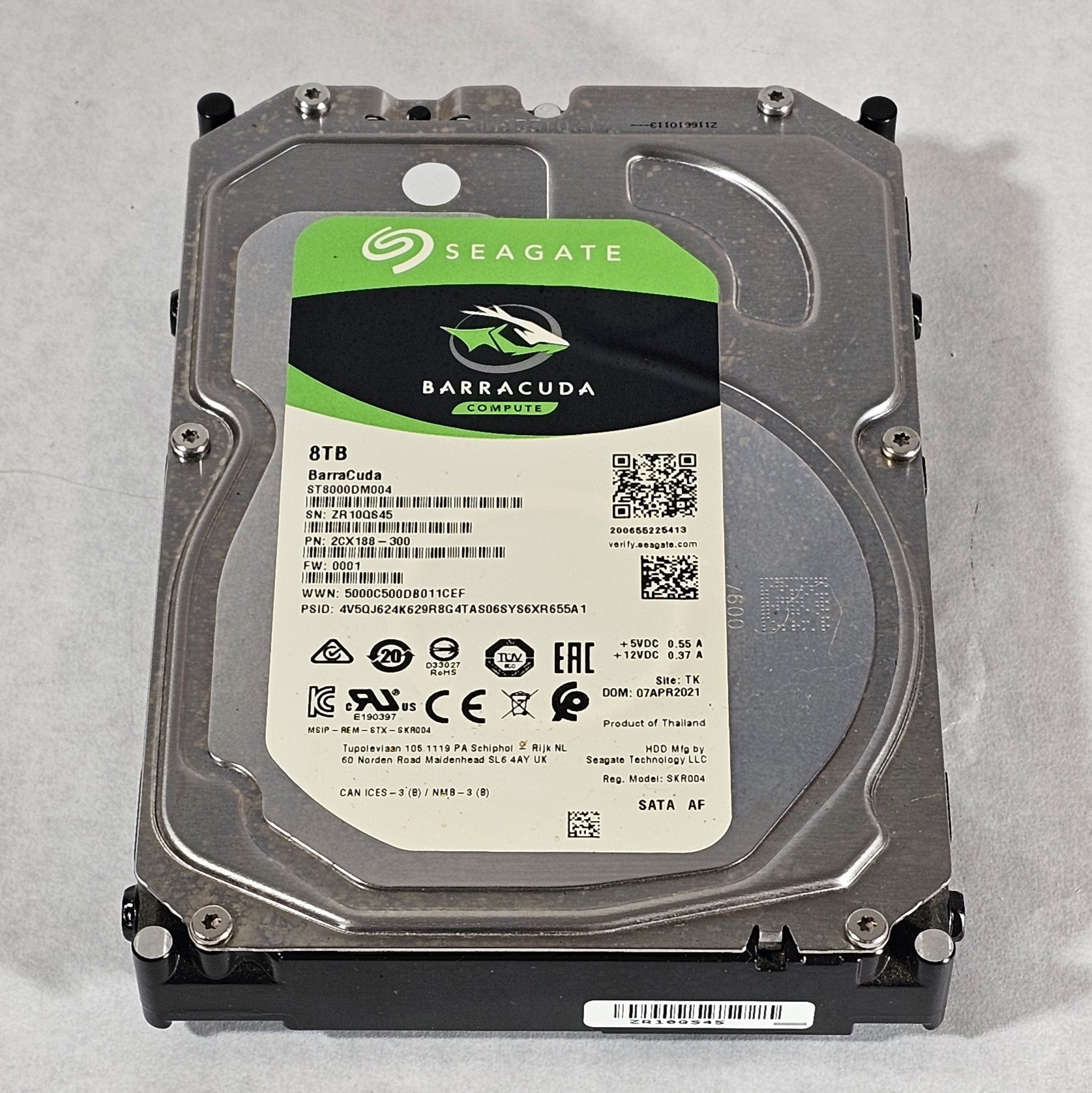 8TB 3.5" Hard Drive SEAGATE Barracuda