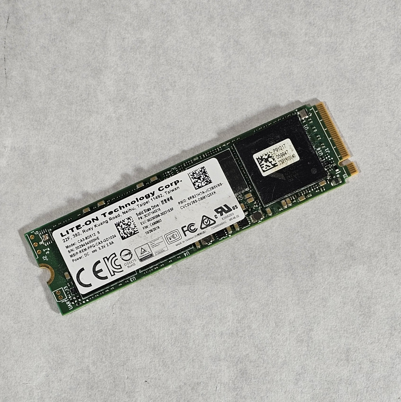 512GB NVMe M.2 SSD LITE-ON