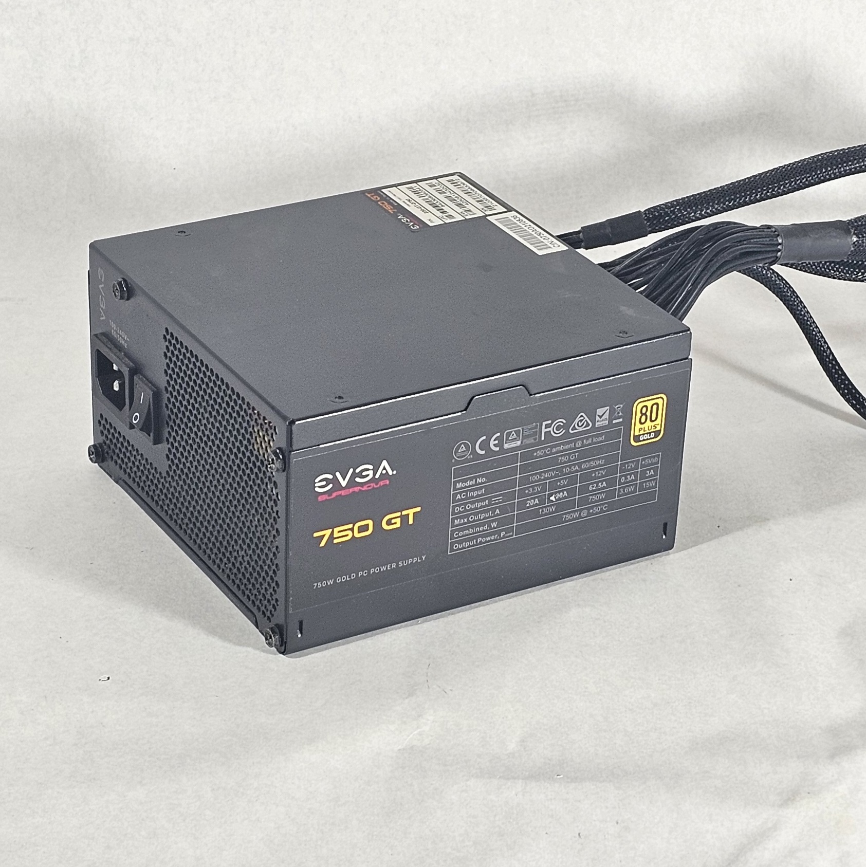 750 Watt PSU EVGA 750 GT 80+ Gold Power Supply