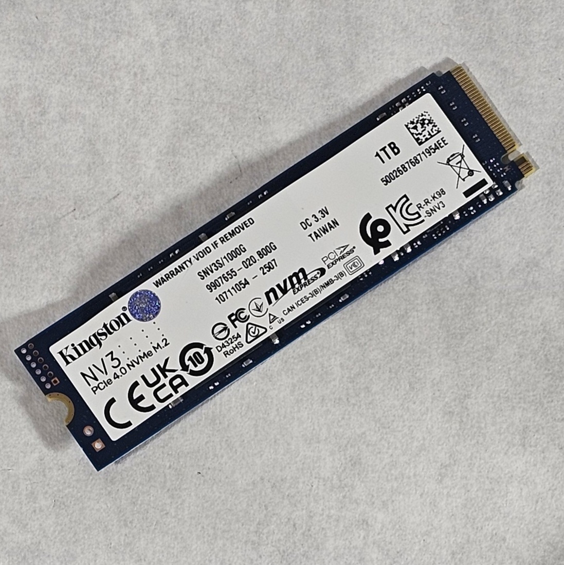 1TB NVMe M.2 SSD Kingston