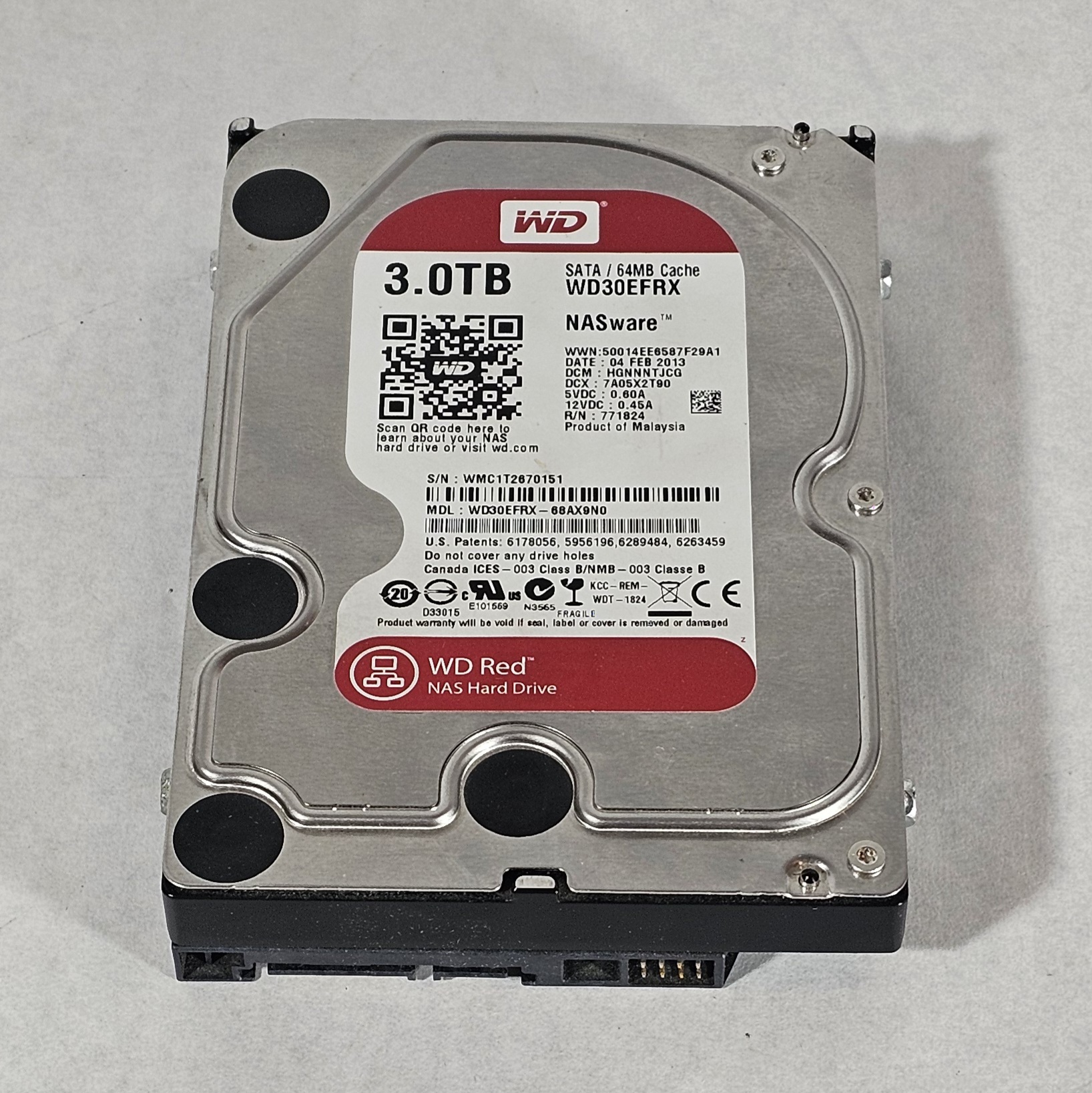 3TB 3.5" HDD Hard Drive WD Red - Fully Tested