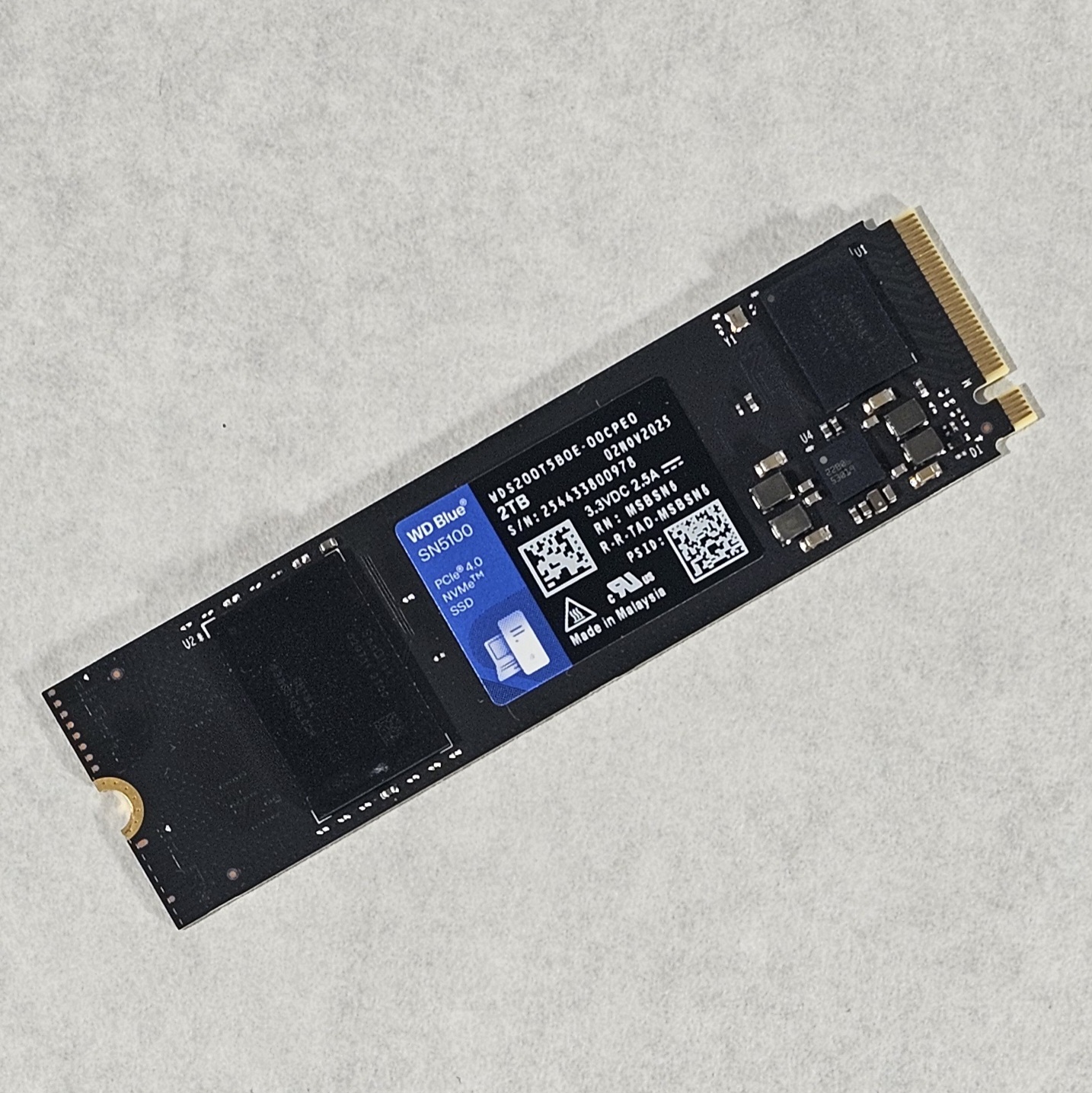 2TB NVMe M.2-316 SSD Gen 4 WD Blue SN5100 - Like New