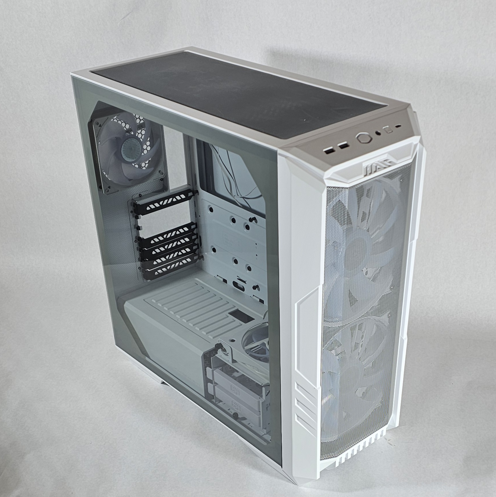 White MSI MAG ATX PC Case with RGB Fans - Like New