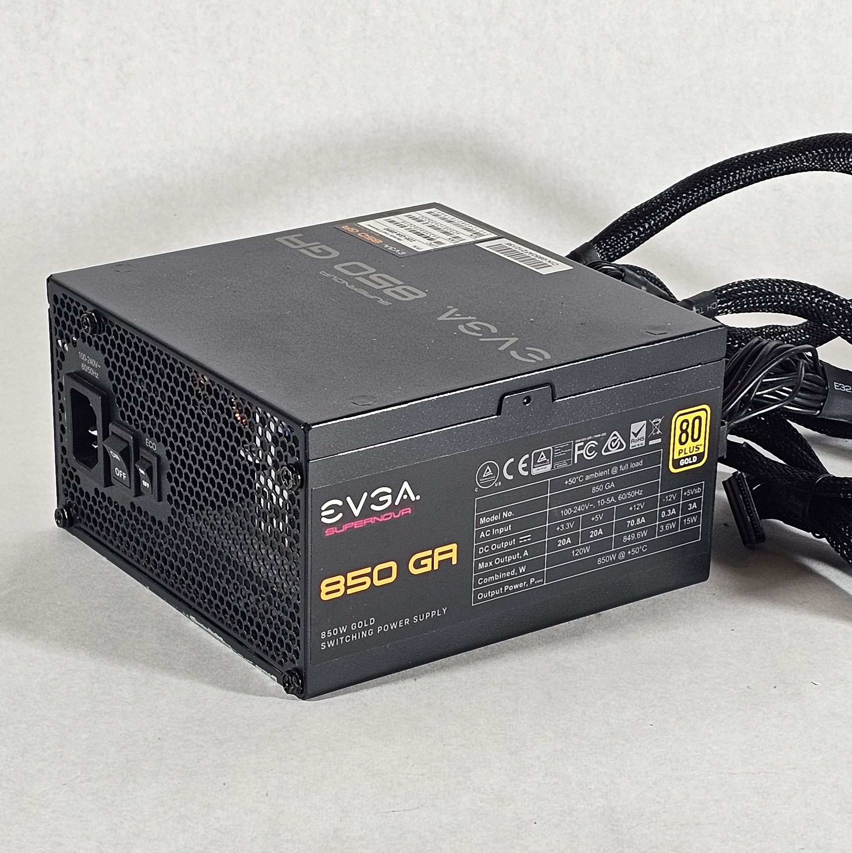 850 Watt PSU 80+ GOLD EVGA 850 GA Modular Power Supply
