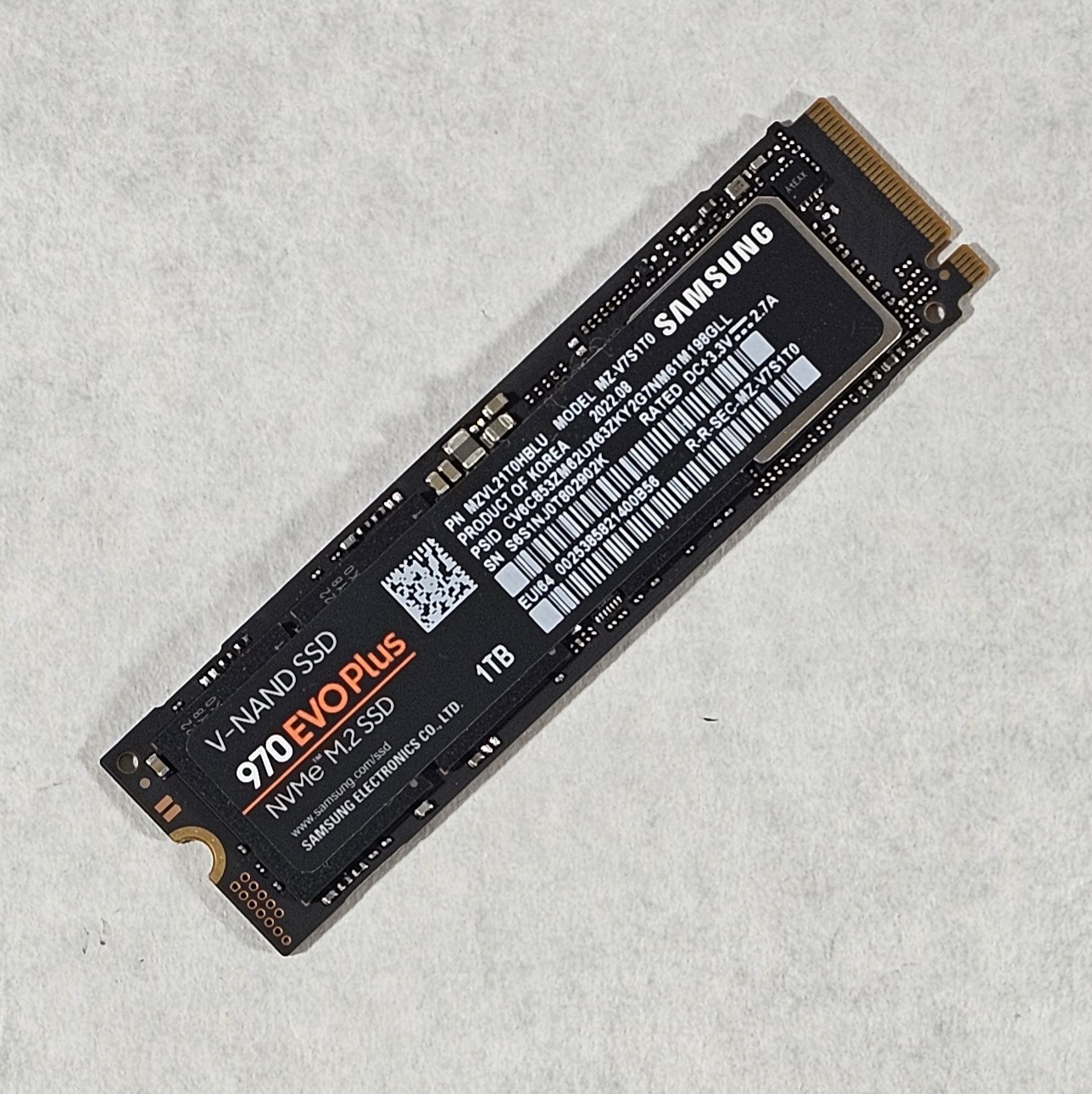 1TB NVMe M.2-370 SSD - Samsung 970 EVO Plus