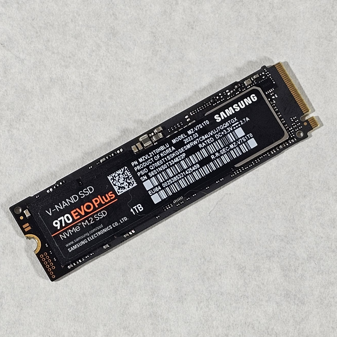 1TB NVMe M.2-371 SSD - Samsung 970 EVO Plus