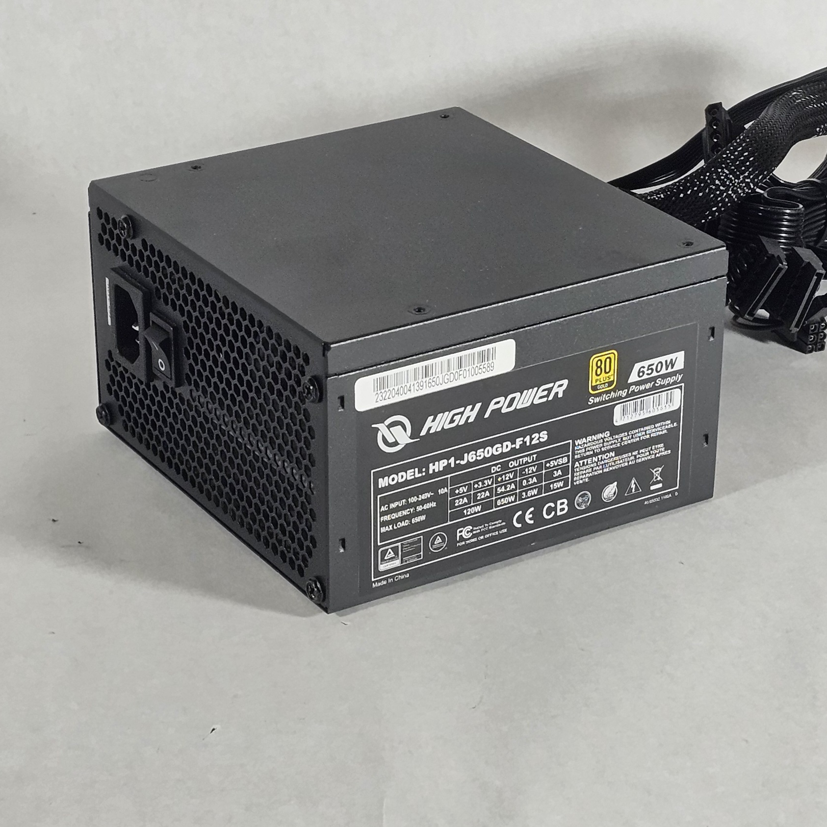 650 Watt PSU High Power 80+ Gold Power Supply - Ready to Ship