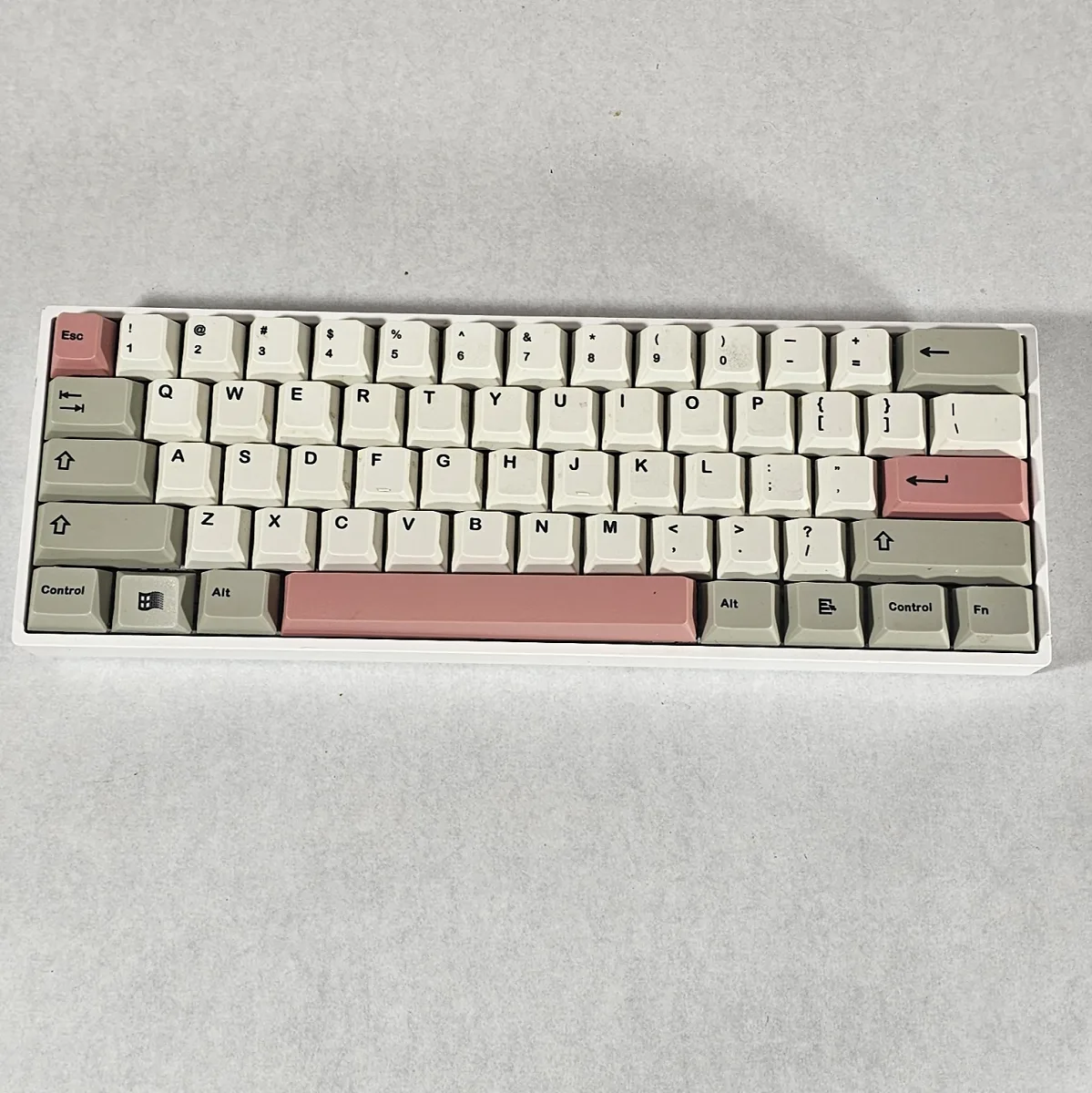 Pink White and Gray Mechanical Wireless Keyboard