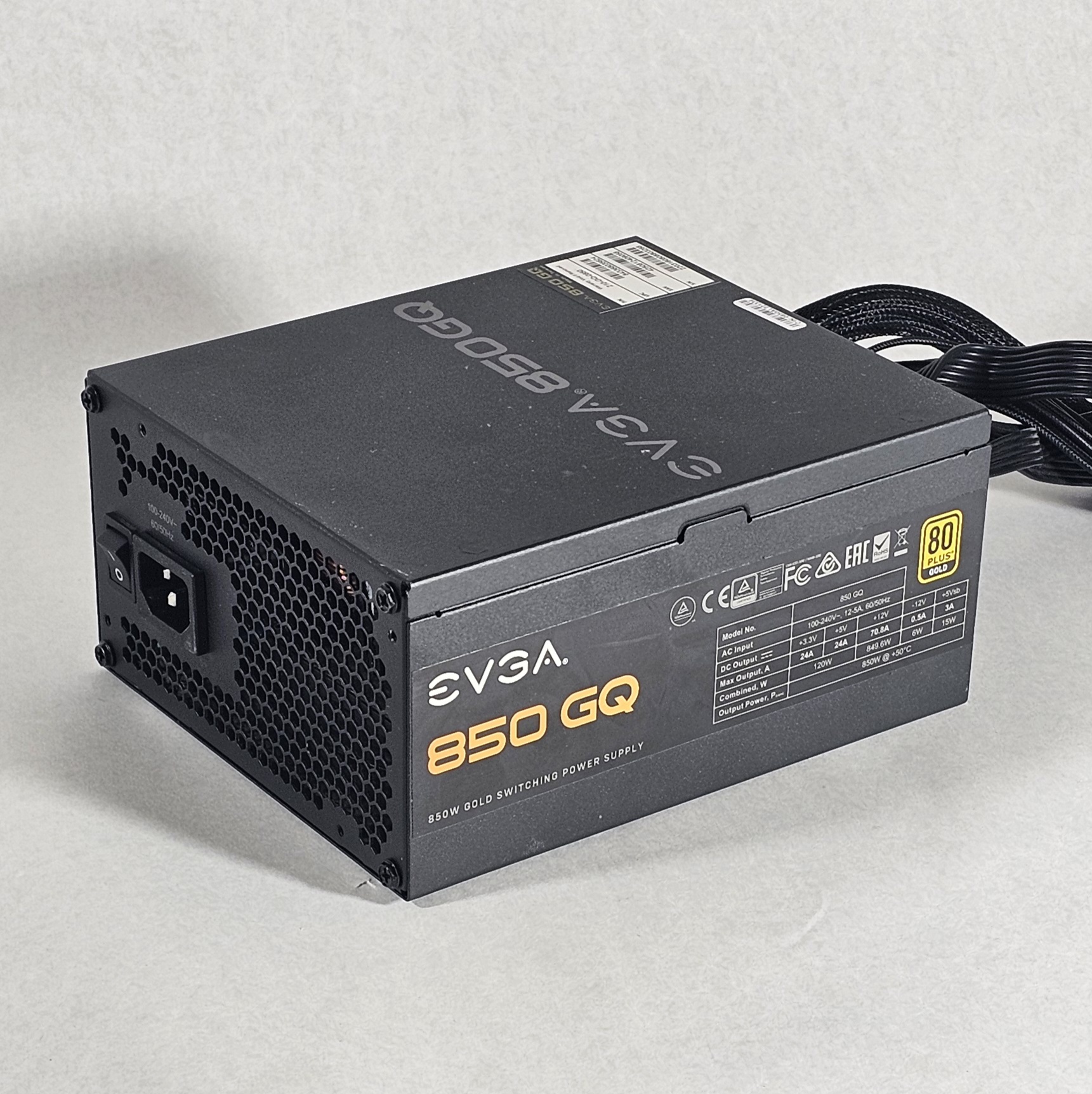 850 Watt PSU EVGA 850 GQ 80+ GOLD Power Supply
