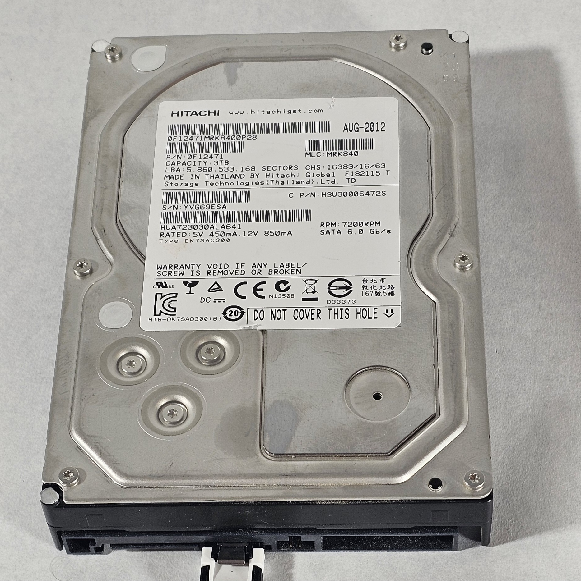 3TB 3.5" HDD Hard Drive HITACHI