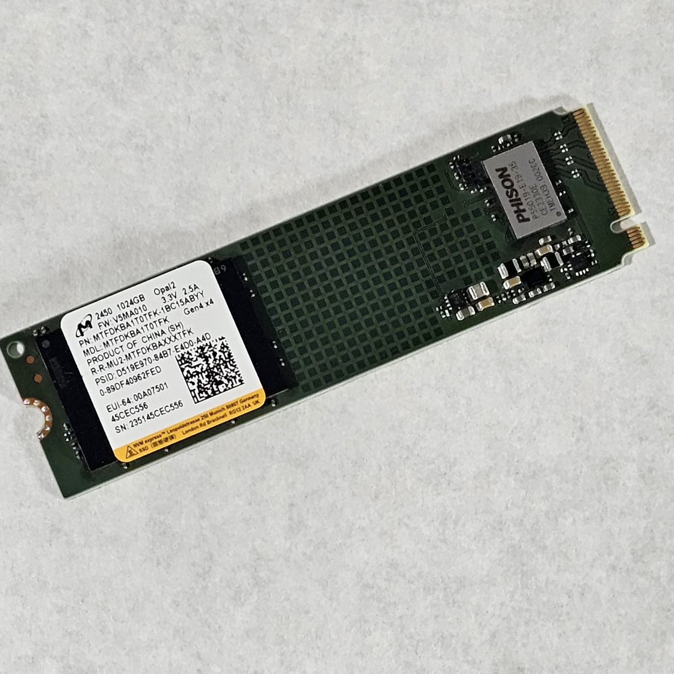 1TB NVMe M.2 SSD Micron