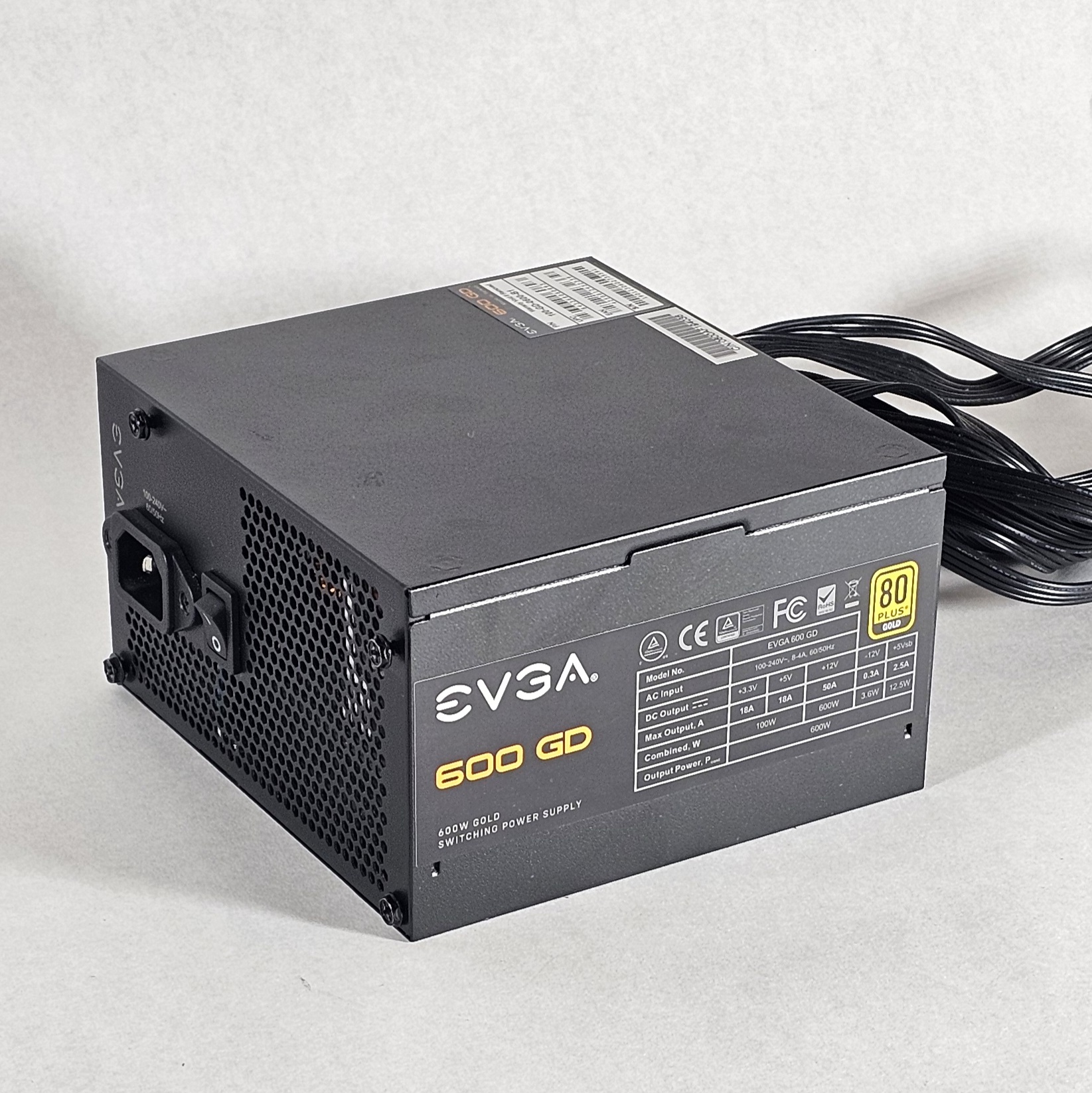 600 Watt PSU EVGA 600 GD 80+ Gold ATX Power Supply