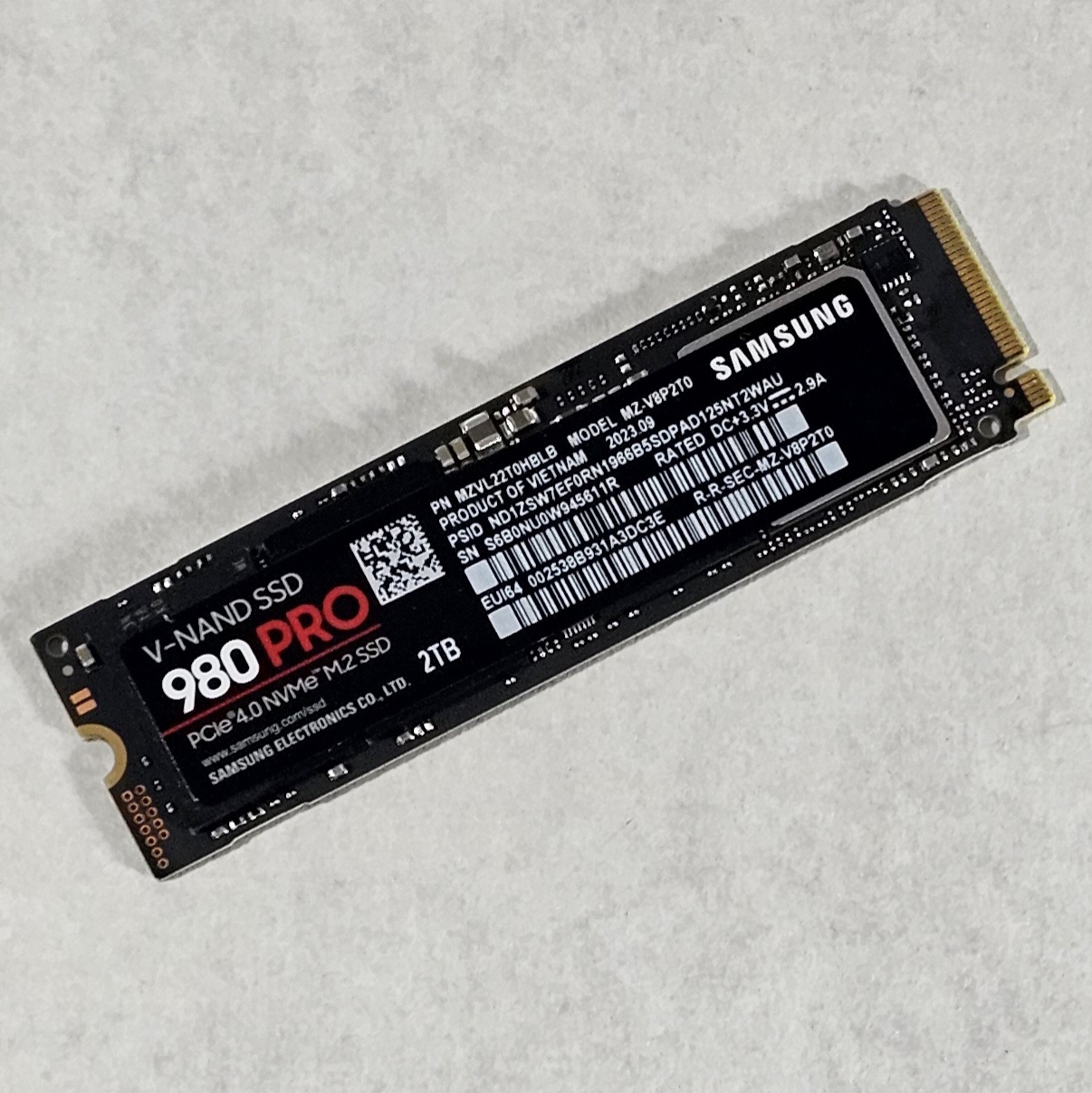 2TB NVMe M.2 SSD Samsung 980 PRO