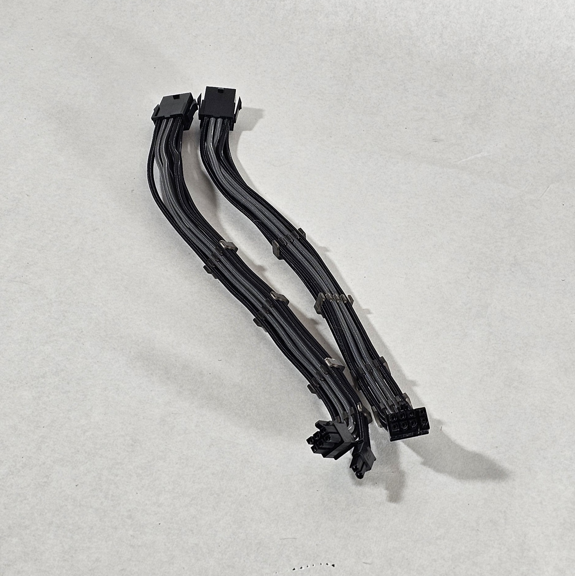 Black and Gray PCIe GPU Extension Cables