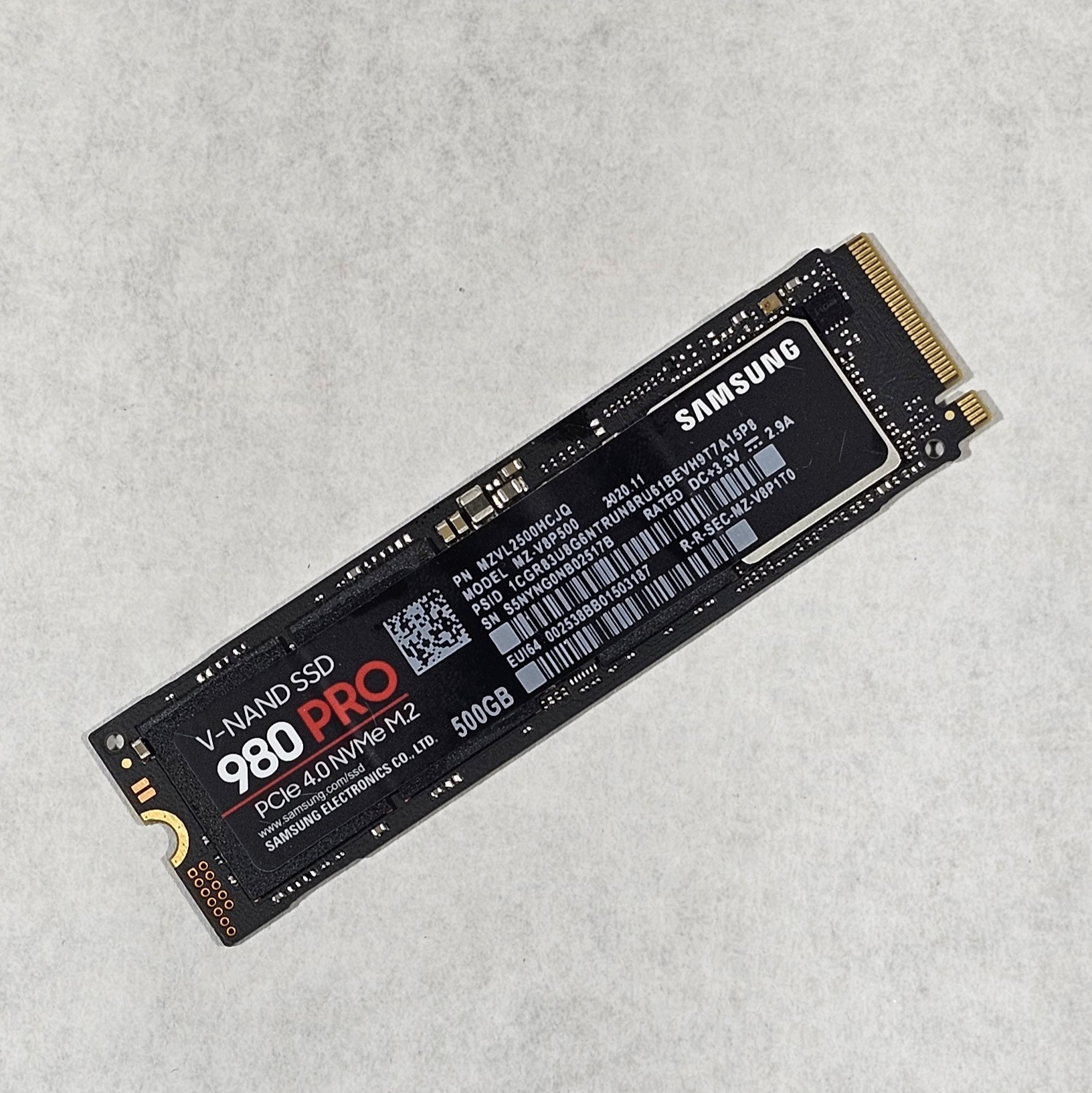500GB NVMe M.2 Gen4 SSD Samsung 980 PRO