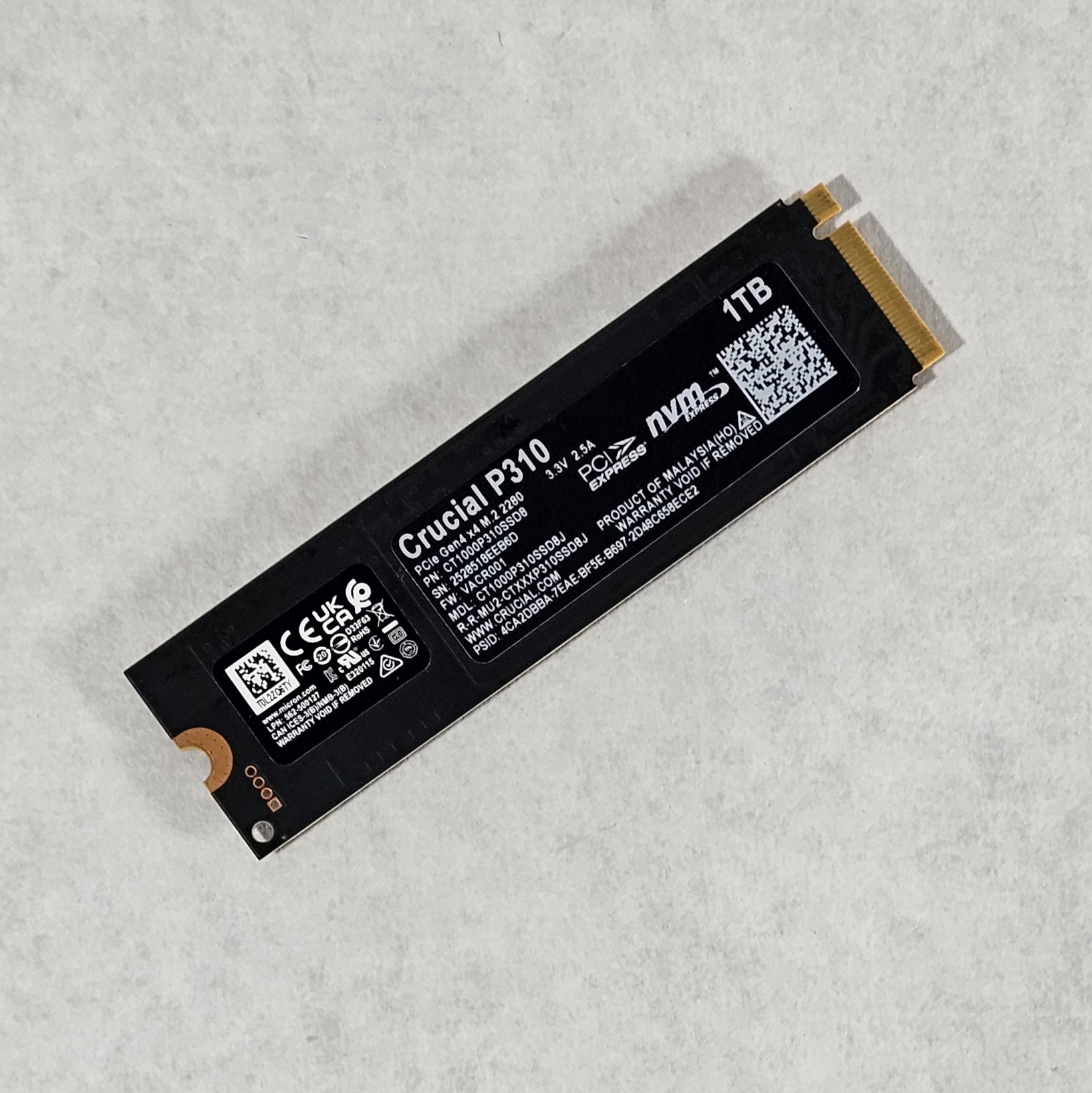 1TB NVMe M.2 SSD Crucial P310