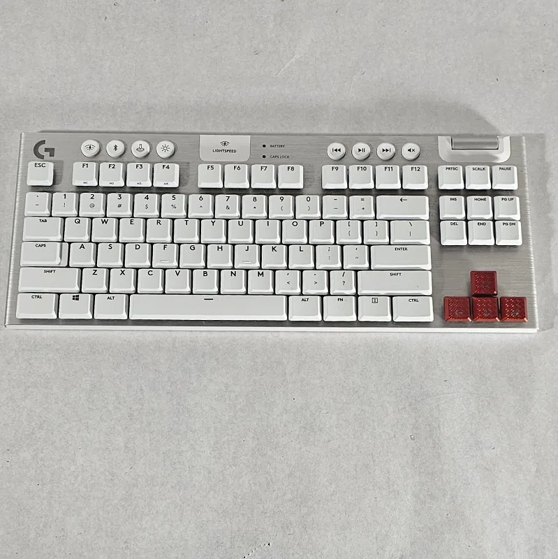 Logitech G915 TKL LIGHTSPEED Wireless RGB Mechanical Gaming Keyboard (Tactile) - White/Silver