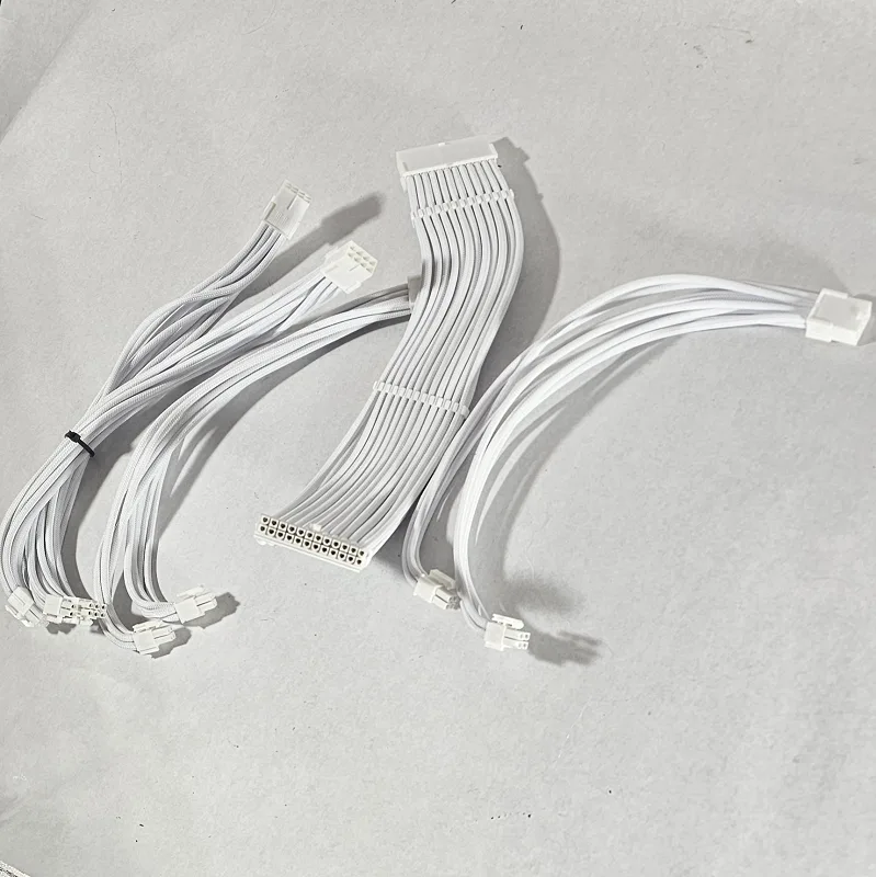 White CPU and Motherboard PC Extension Cables