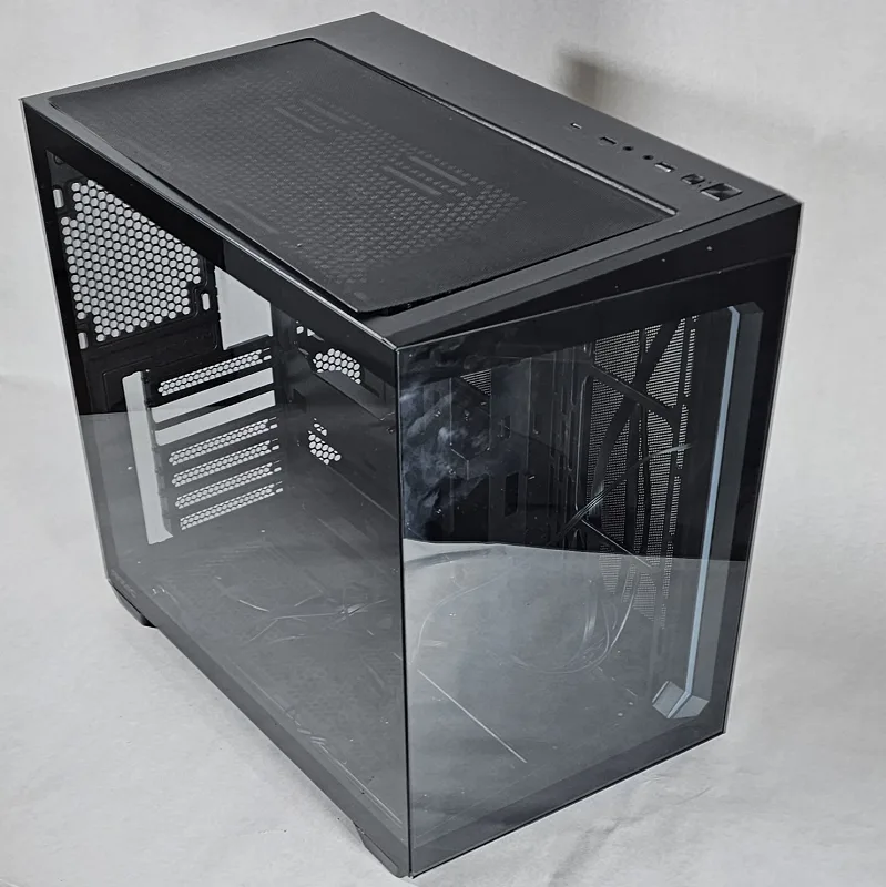 Black Corsair PC Case with Tempered Glass