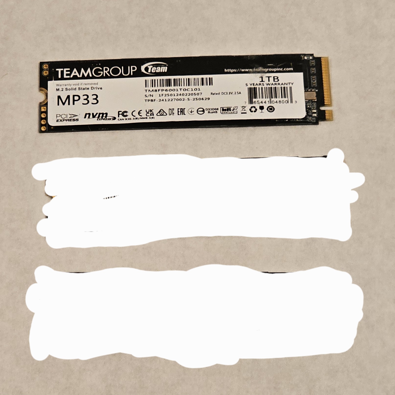 1TB NVMe M.2 SSD TEAMGROUP MP33