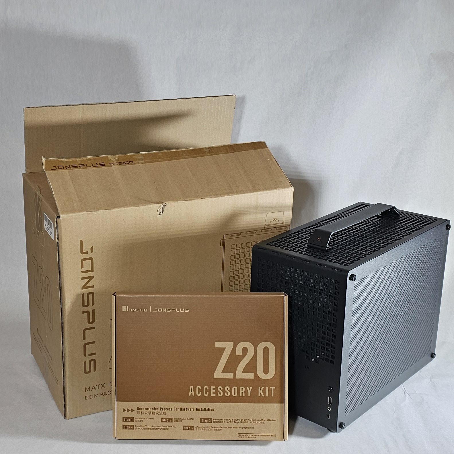 ITX mATX Mini Tower PC Case Jonsbo / Jonsplus Z20 Mesh Black mATX - Ready to Ship