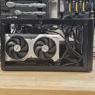 Black ITX PC Case w/ 3 Fans - photo 10