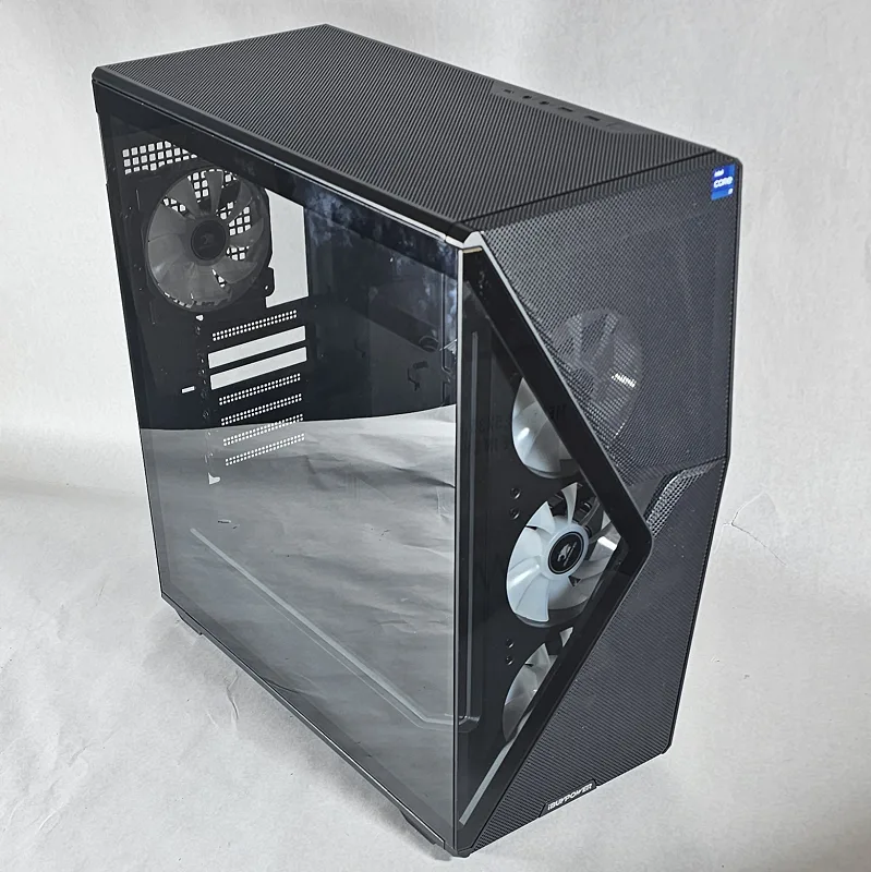 Black iBUYPOWER Slate 5 MR PC Case with Tempered Glass w/ 4 Fans