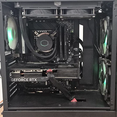 Black PowerSpec PC Case with Tempered Glass w/ 3 Fans - photo 10